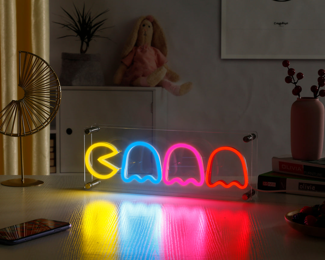 "Pac Man Desk LED" Neonskylt