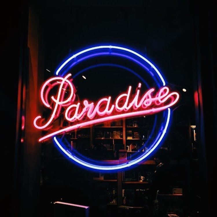 "Paradis Bar" Neonskylt
