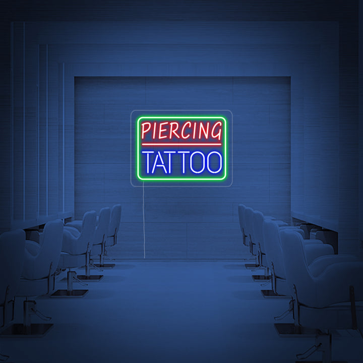 "Piercing Tattoo" Neonskylt