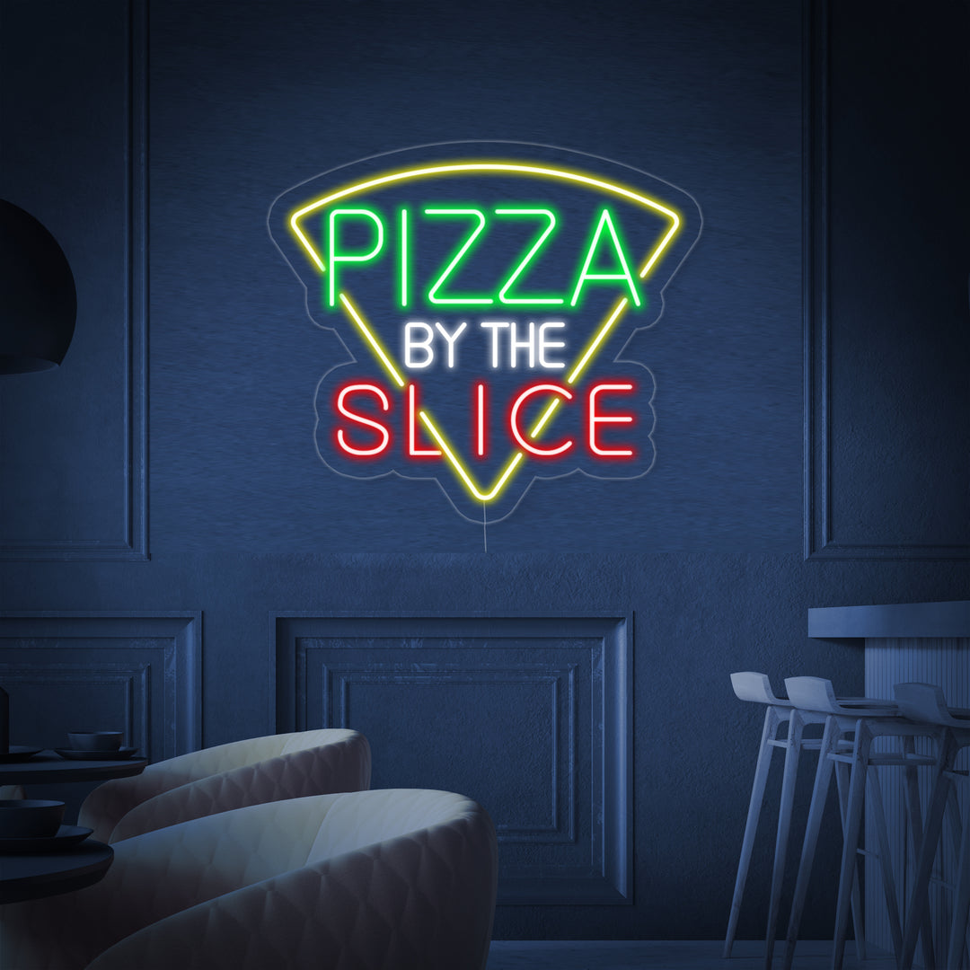"Pizza By The Slice" Neonskylt