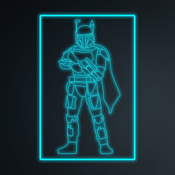 "Popkulturkrigare Soldat" Mini Neon Skylt