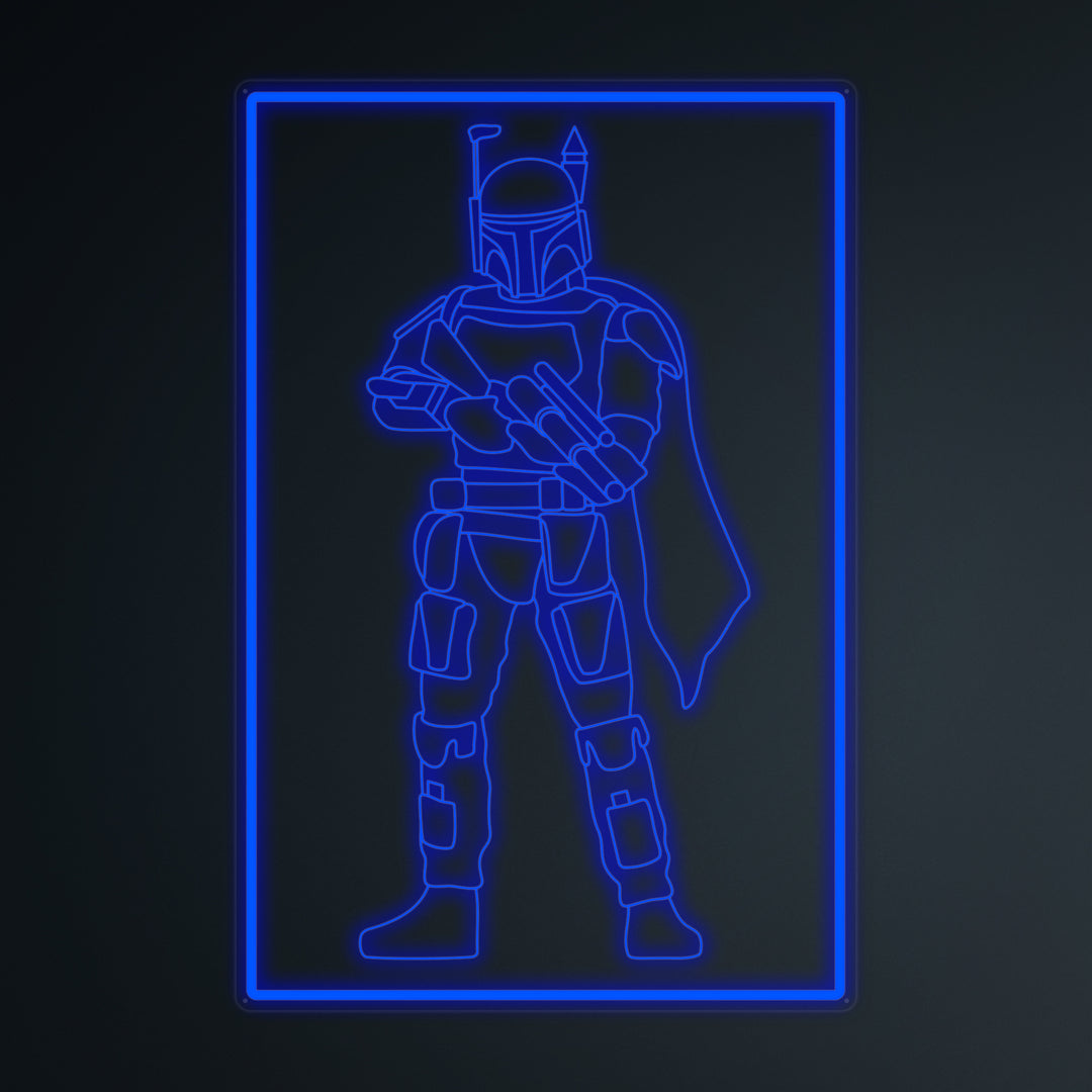 "Popkulturkrigare Soldat" Mini Neon Skylt