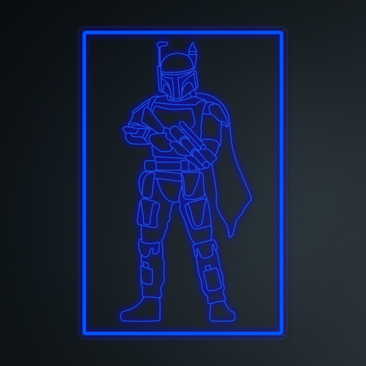 "Popkulturkrigare Soldat" Mini Neon Skylt