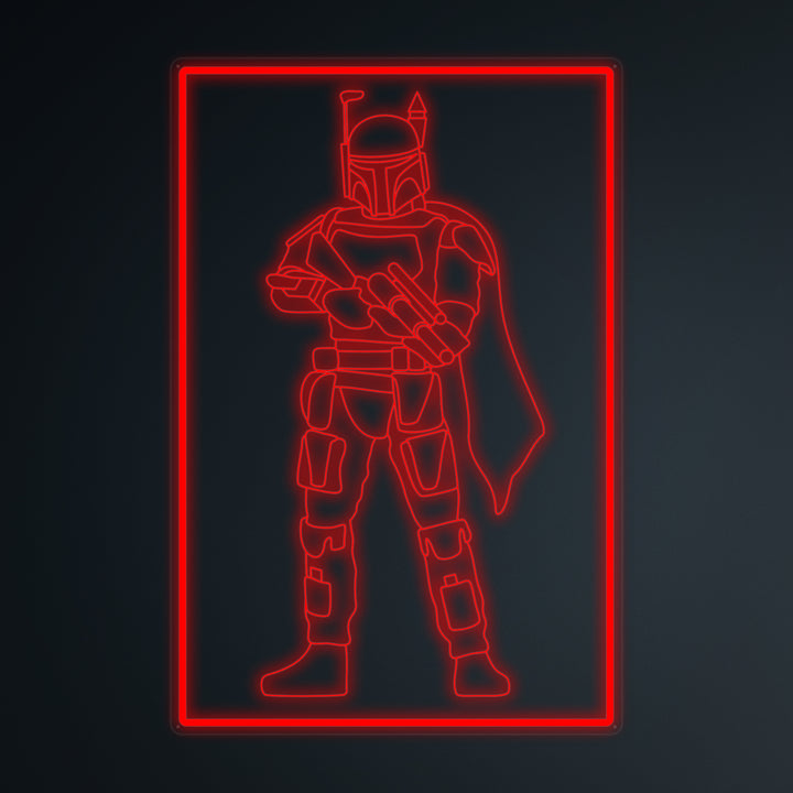 "Popkulturkrigare Soldat" Mini Neon Skylt