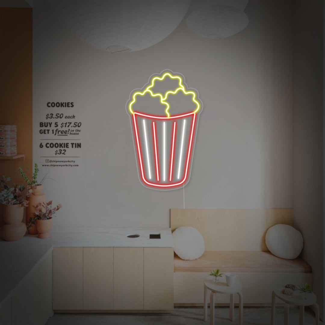 "Popcorn" Neonskylt