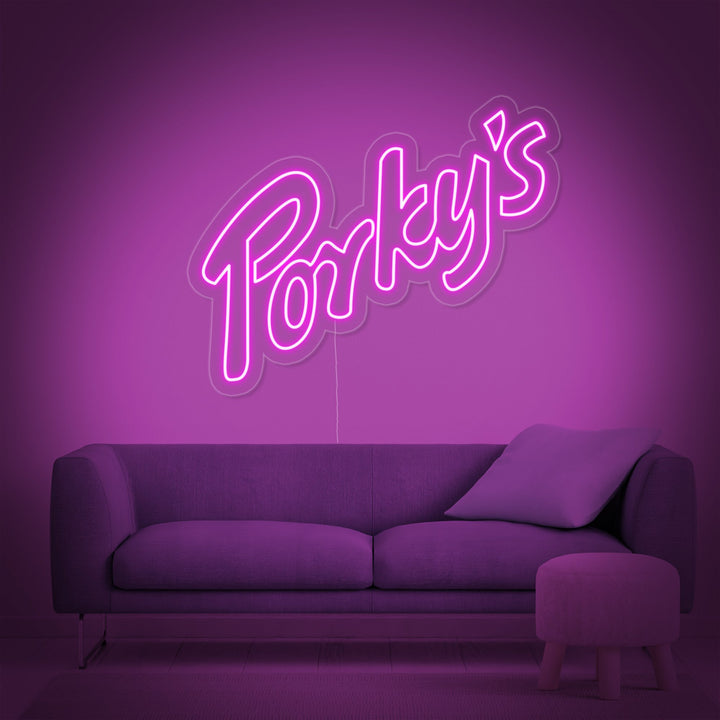 "Porky" Neonskylt