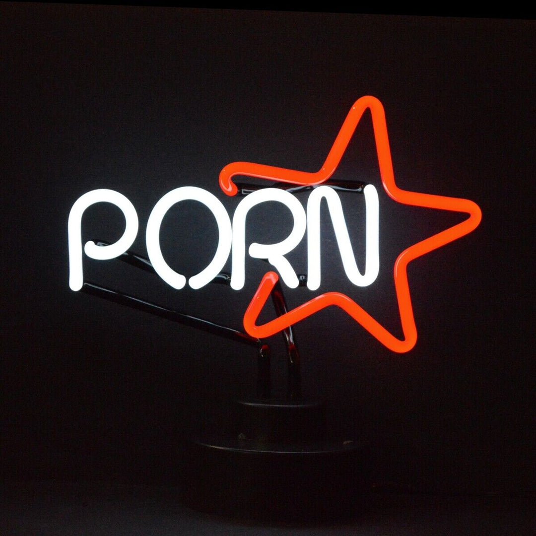 "Porn Star Bord Neonskylt, Glas Neonskylt" Neonskylt