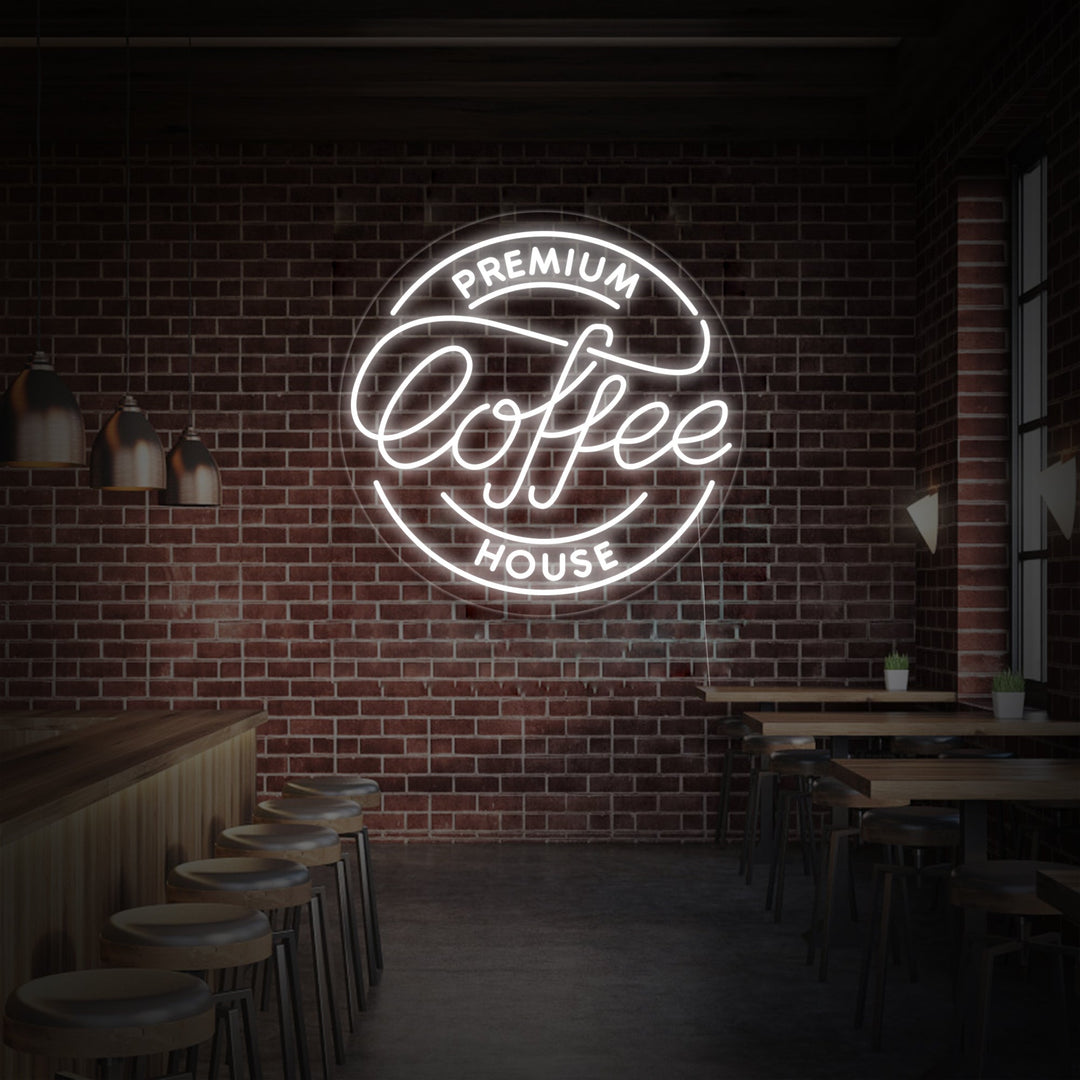 "Premium Coffee House" Neonskylt