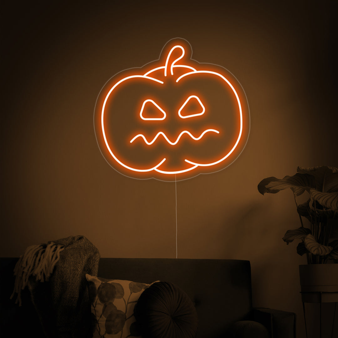 "Pumpa Halloween" Neonskylt