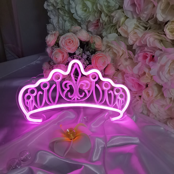 "Drottningkrona" USB Mini LED Neonskylt