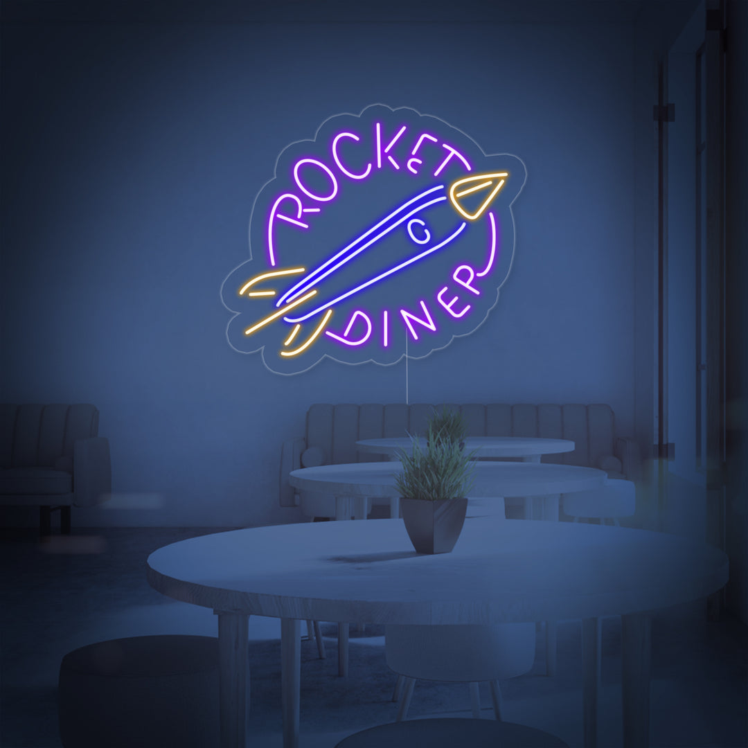 "Rocket Diner" Neonskylt