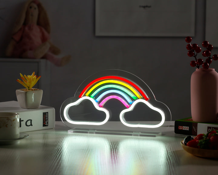 "Regnbåge" Skrivbords LED Neonskylt