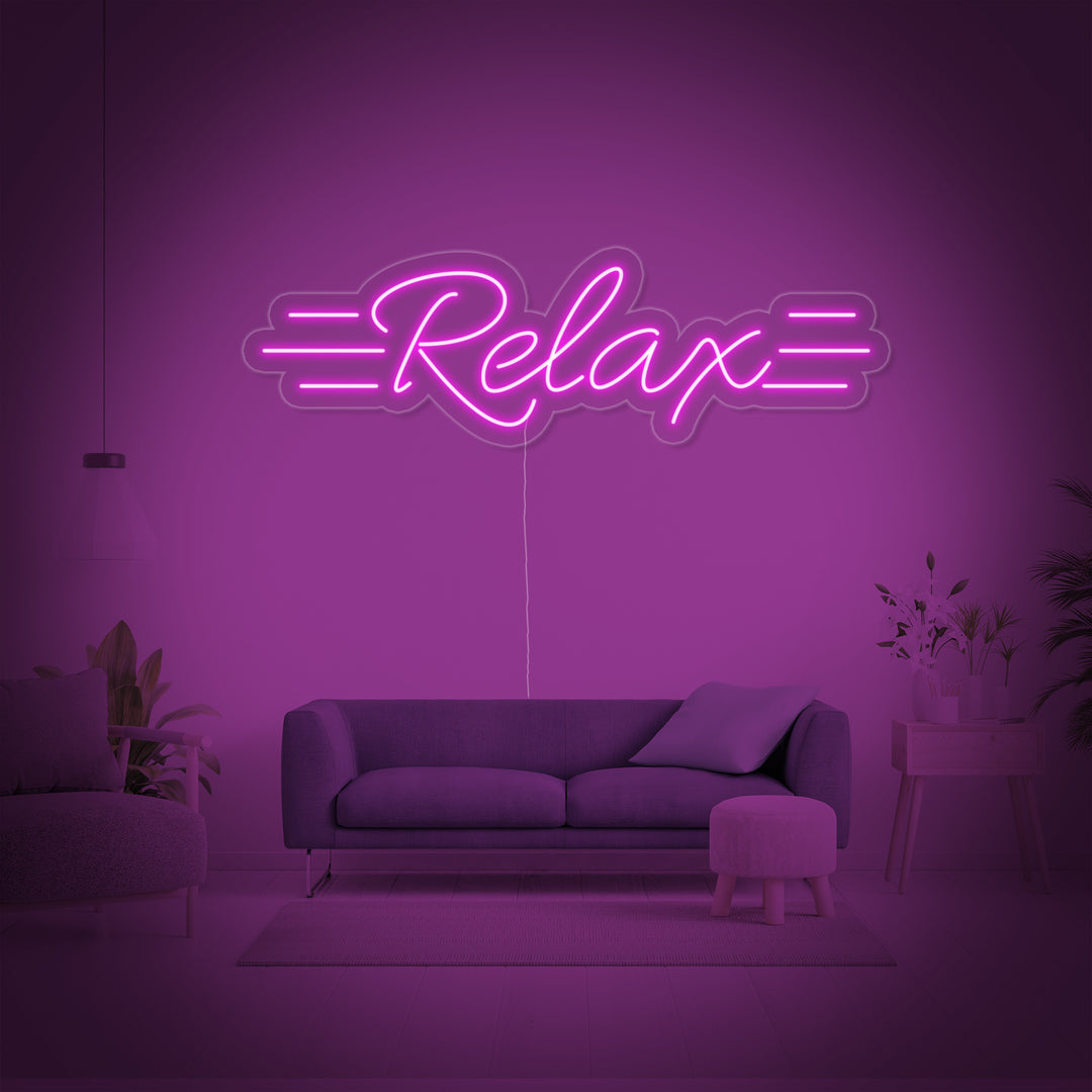 "Relax" Neonskylt