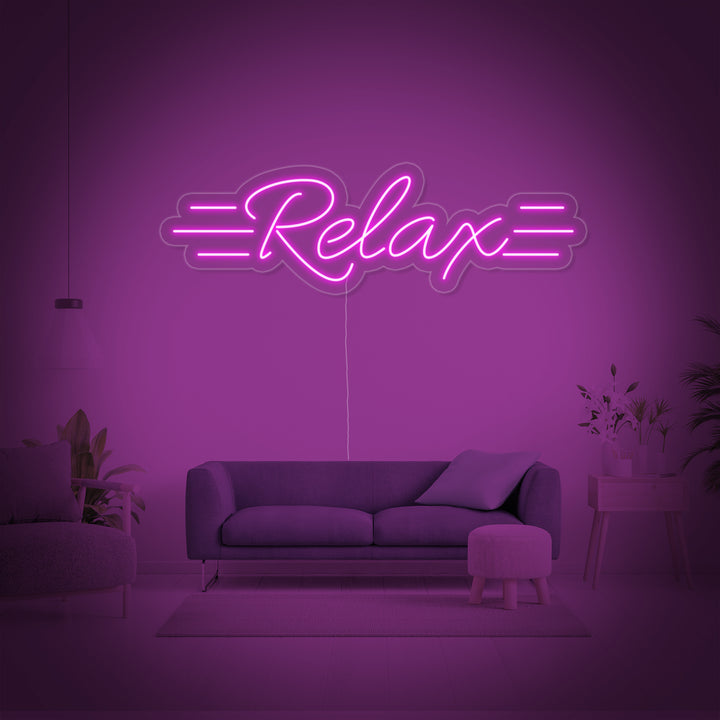 "Relax" Neonskylt