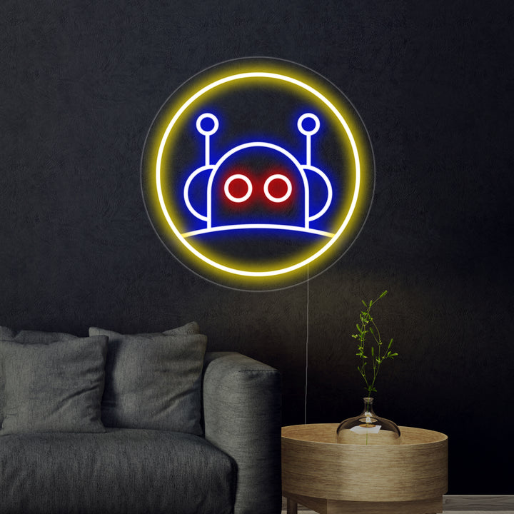 "Robot gris" Neonskylt