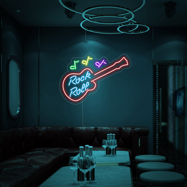 "Rock Roll" Neonskylt
