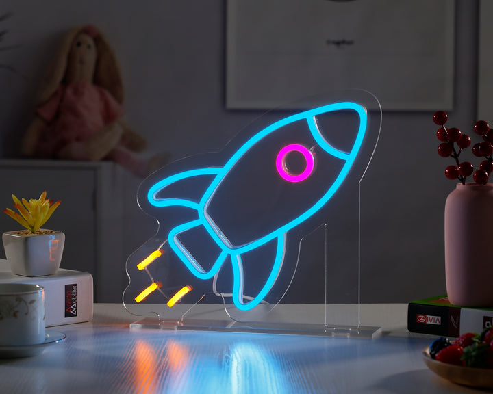 "Raket" Skrivbords LED Neonskylt