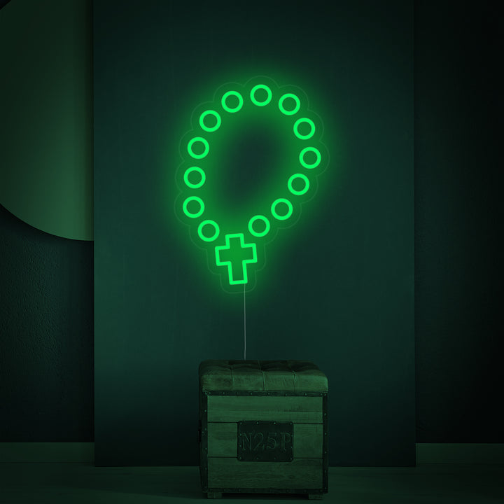 "Rosenkranspärlor" Neonskylt