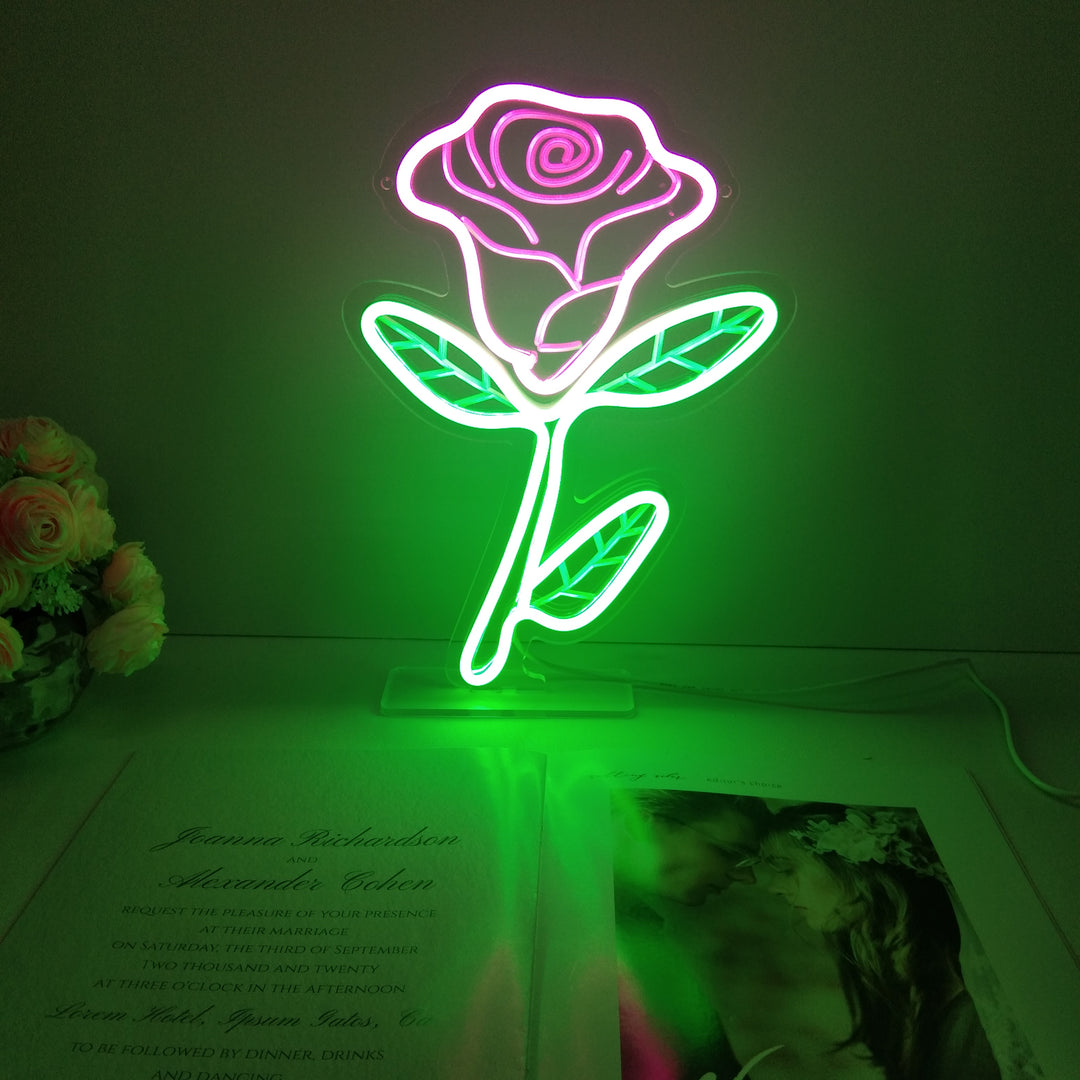 "Ros" Skrivbords LED Neonskylt