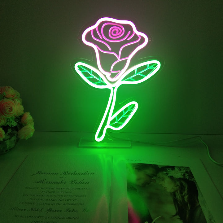 "Ros" Skrivbords LED Neonskylt