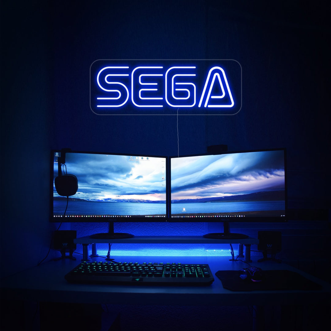 "Sega, Spelrumsdekor" Neonskylt