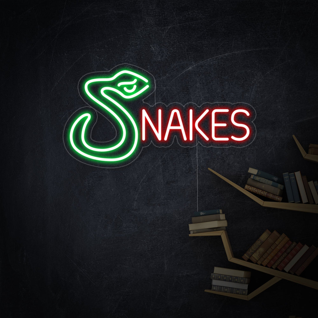 "Snakes" Neonskylt