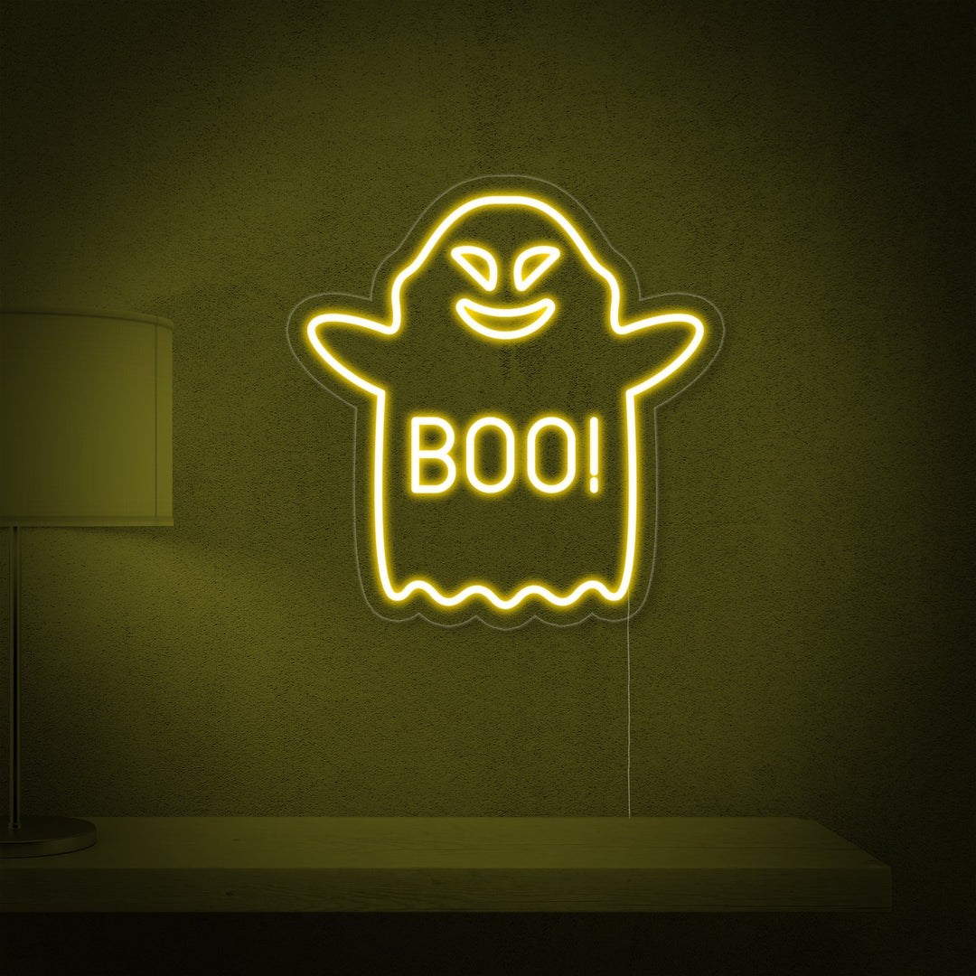 "Boo Spöke" Neonskylt