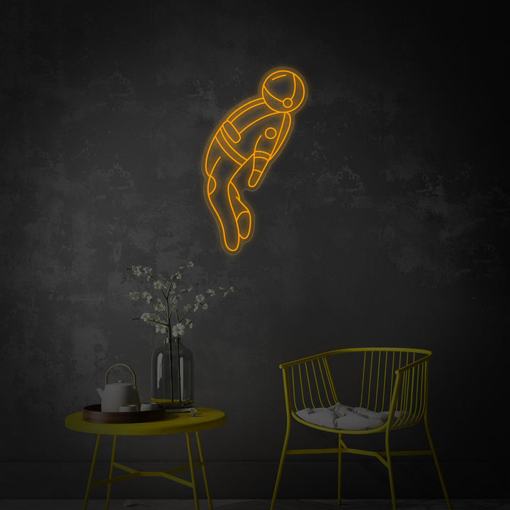 "Rymdman" Neonskylt