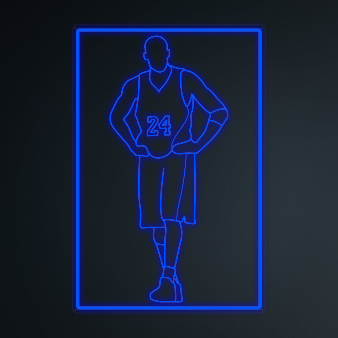 "Basketbollspelare 24" Mini Neon Skylt