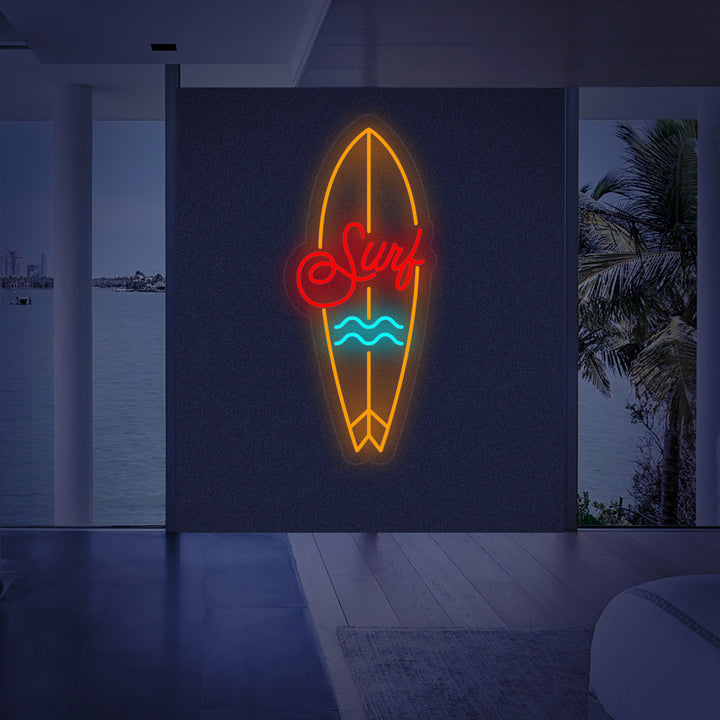 "Surfbräda Sportutrustning" Neonskylt