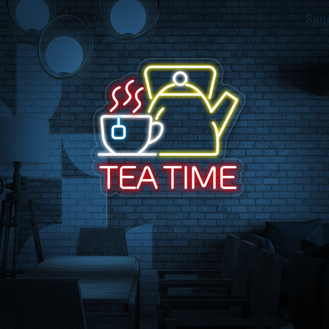 "Tea Time" Neonskylt