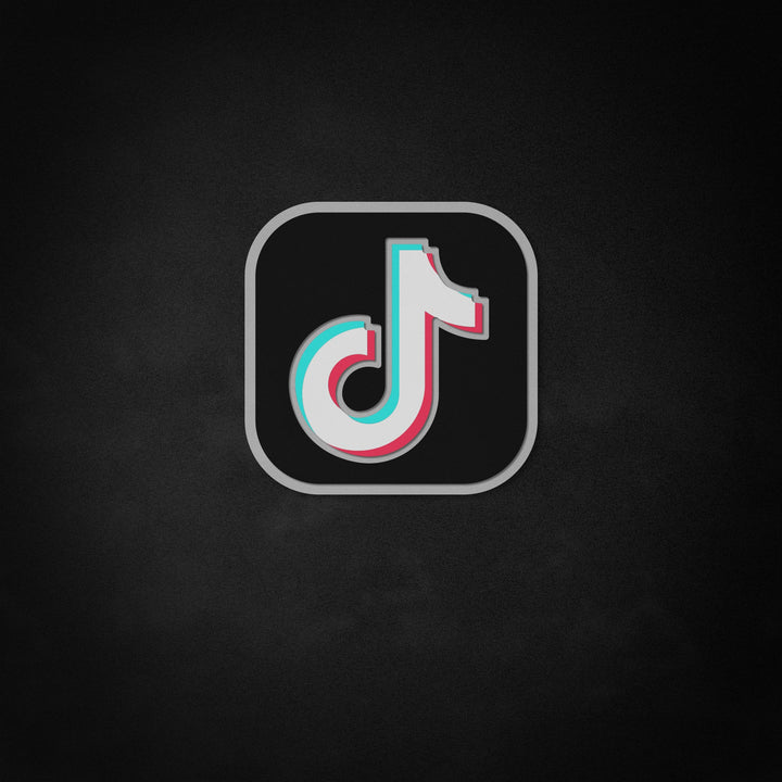 "Tiktok logotyp" Neon Like