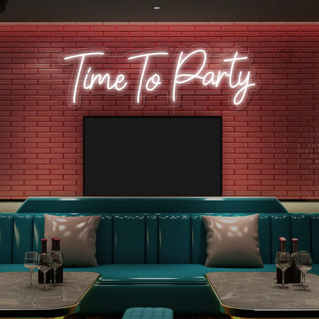 "Time To Party" Neonskylt