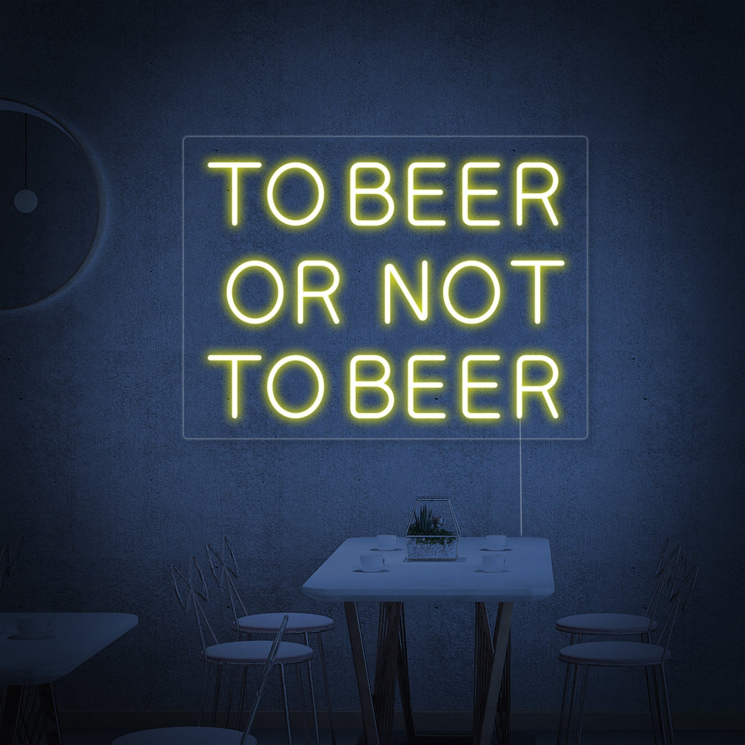 "Ölbar, To Beer Or Not To Beer" Neonskylt