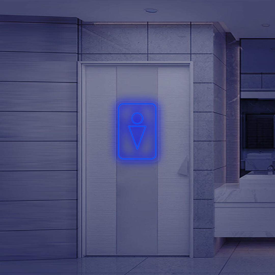 "Toalett WC Man Symbol" Neonskylt