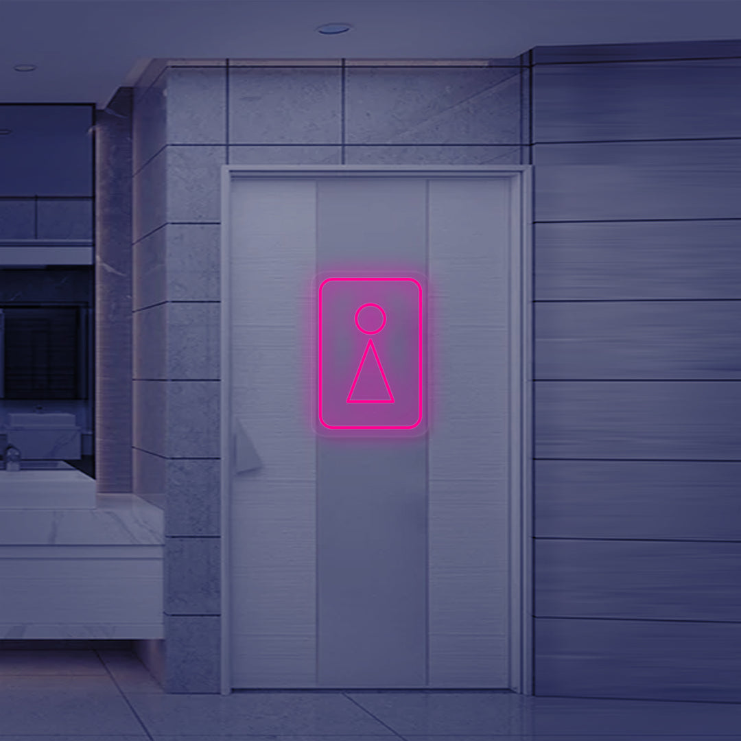 "Toalett WC Kvinna Symbol" Neonskylt