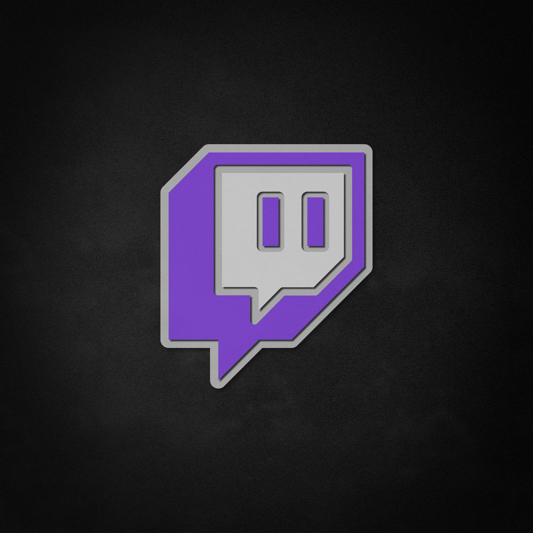 "Twitch logotyp" Neon Like