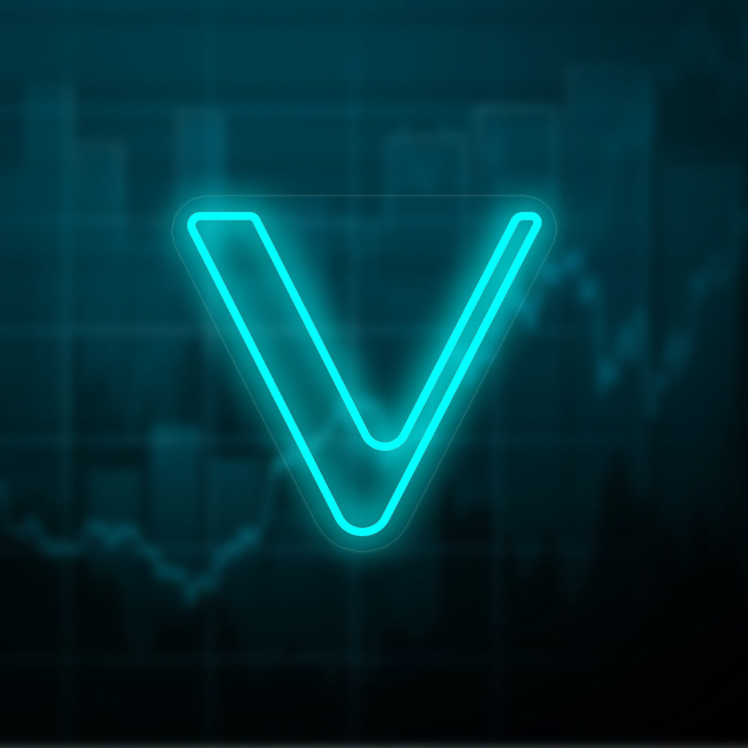 "Vet Vechain-Logotyp" Neonskylt