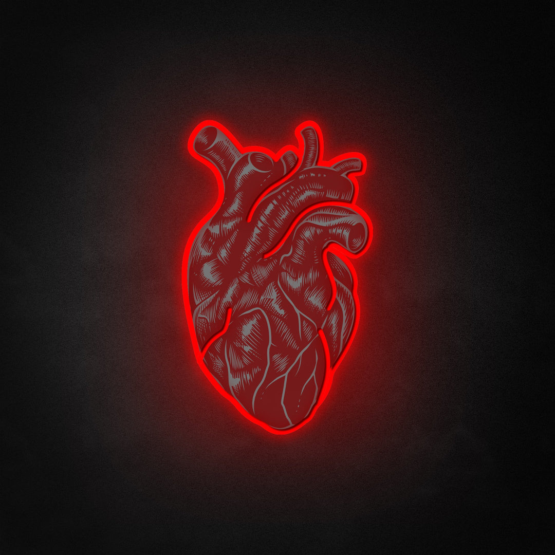 "Vintage anatomiskt hjärta" Neon Like