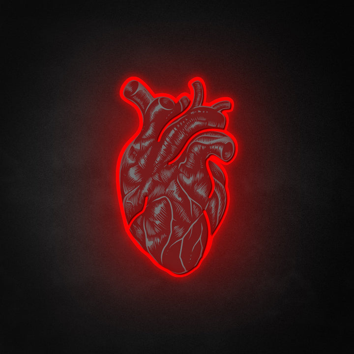 "Vintage anatomiskt hjärta" Neon Like