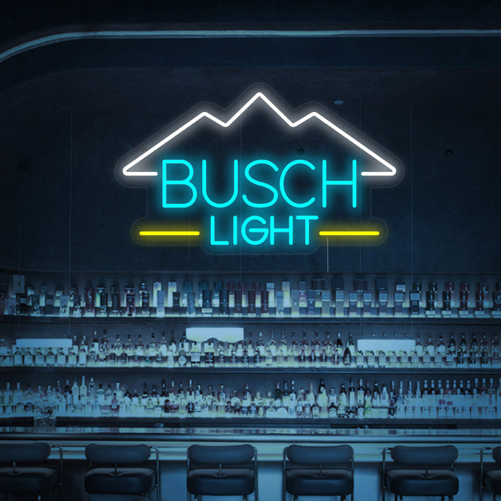 "Vintage Busch Light Ölbar" Neonskylt
