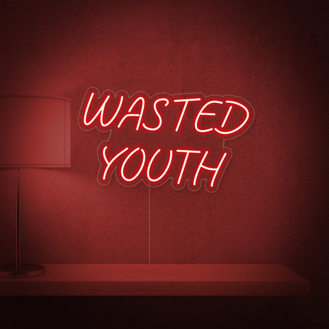 "Wasted Youth" Neonskylt