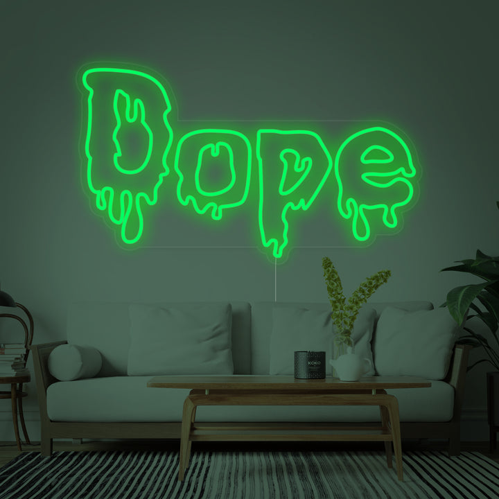 "Marijuana Dope" Neonskylt