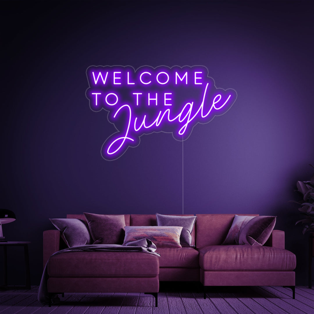 "Welcome to the Jungle" Neonskylt