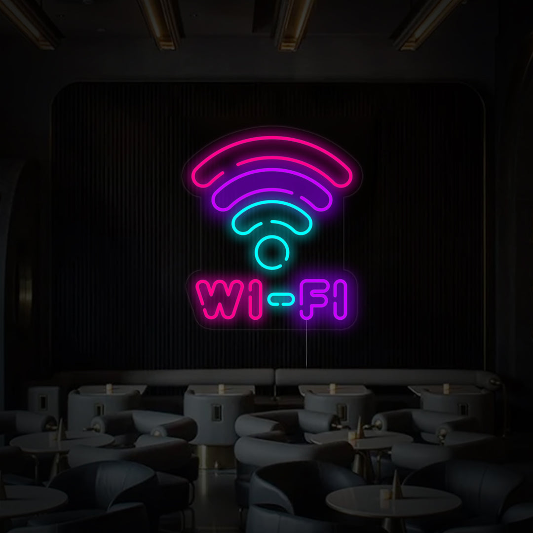 "Wifi-Symbol" Neonskylt