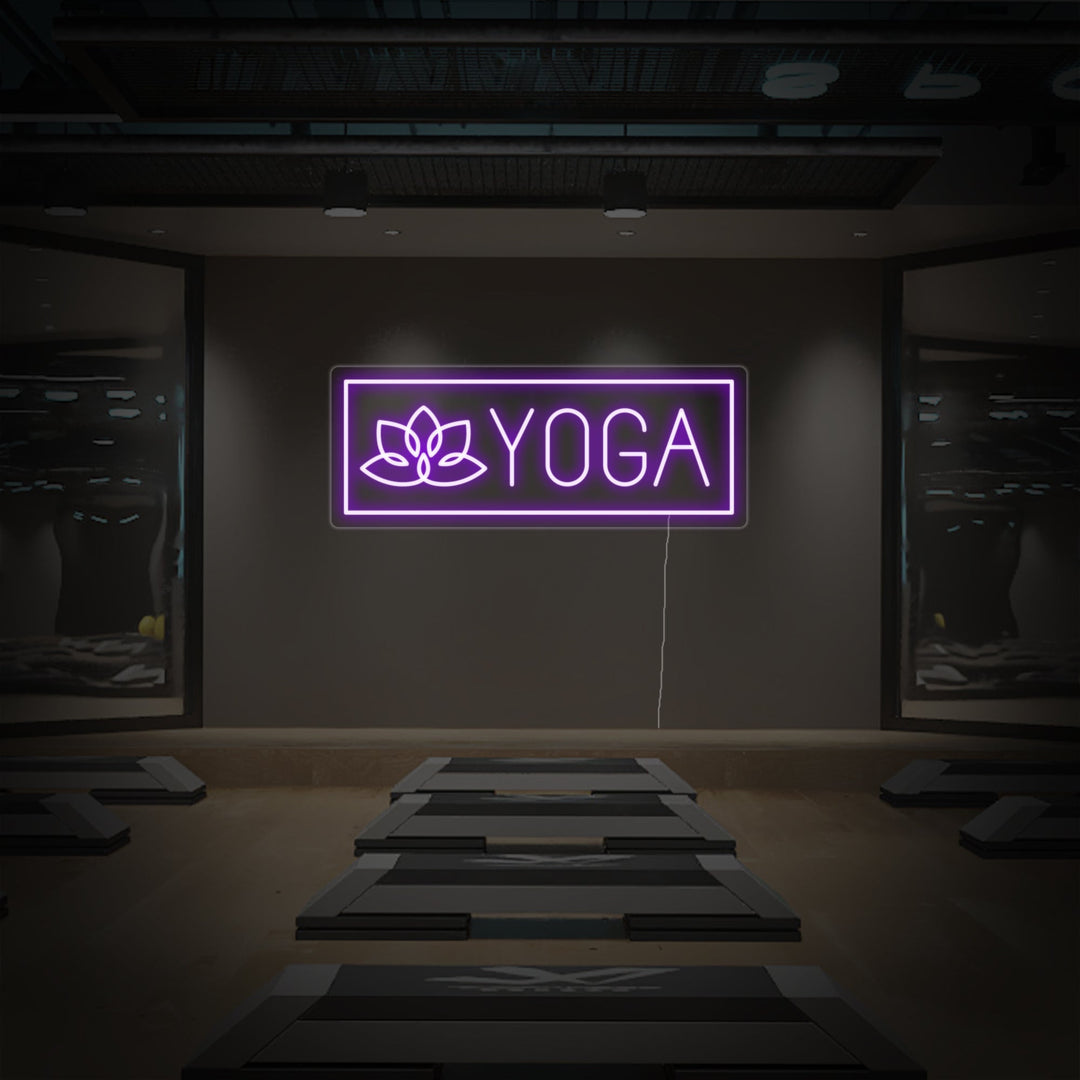 "Yoga, Lotus" Neonskylt