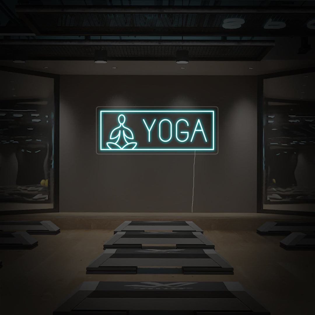 "Yoga, Meditation, Människor" Neonskylt