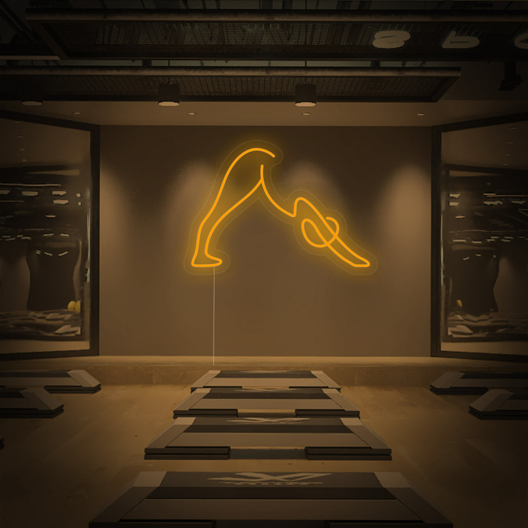 "Yogapose" Neonskylt