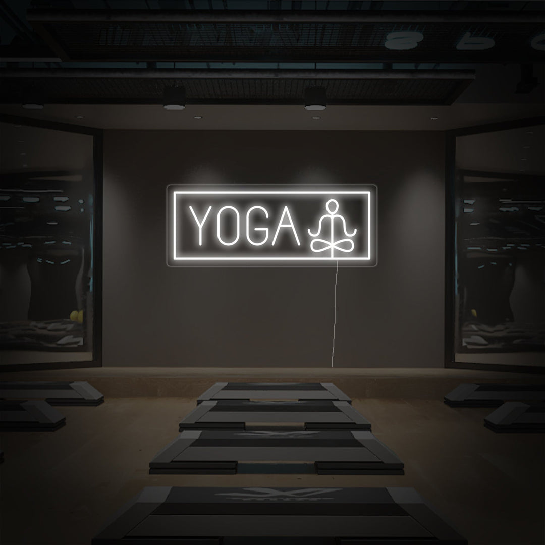 "Yoga, Meditation" Neonskylt