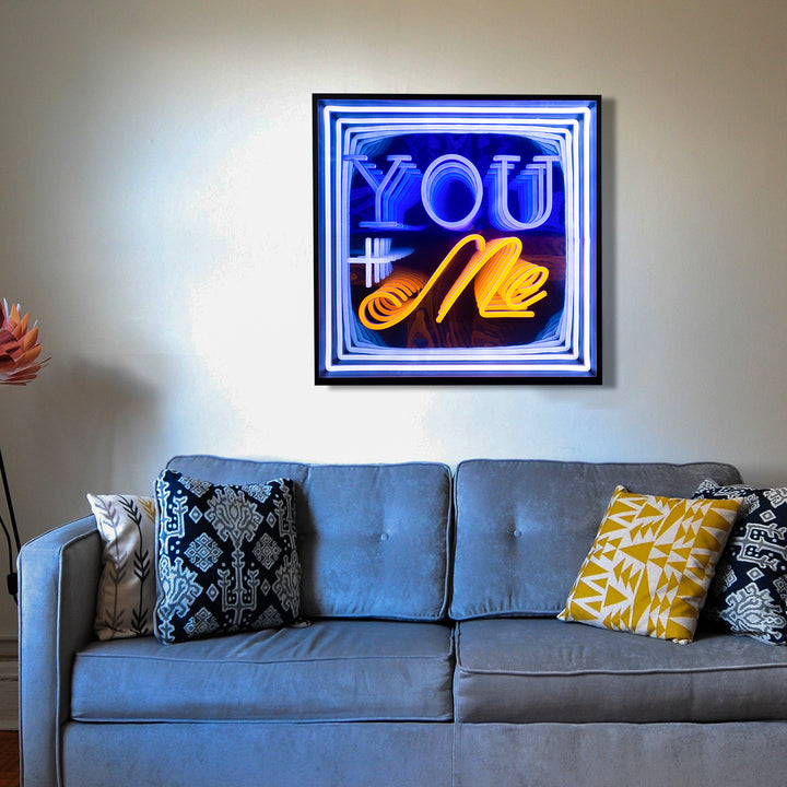 "You Me" 3D Infinity LED Neonskylt